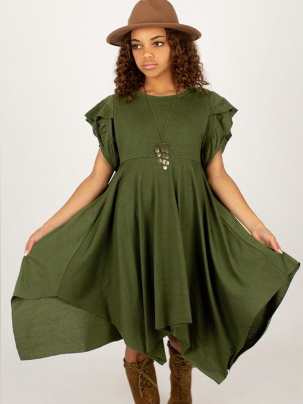💚✨ Joyfolie Milana Dress – Olive Green | Size 7 | NWT ✨💚